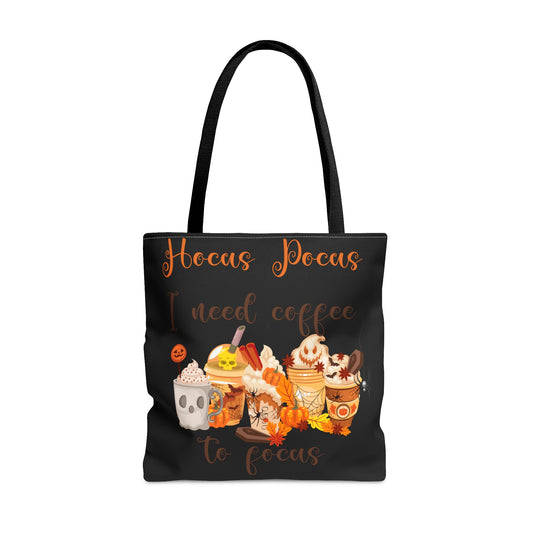 Halloween Coffee Tote Bag (Black)