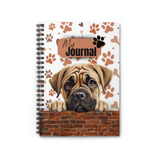 Bullmastiff Spiral Notebook - Ruled Line