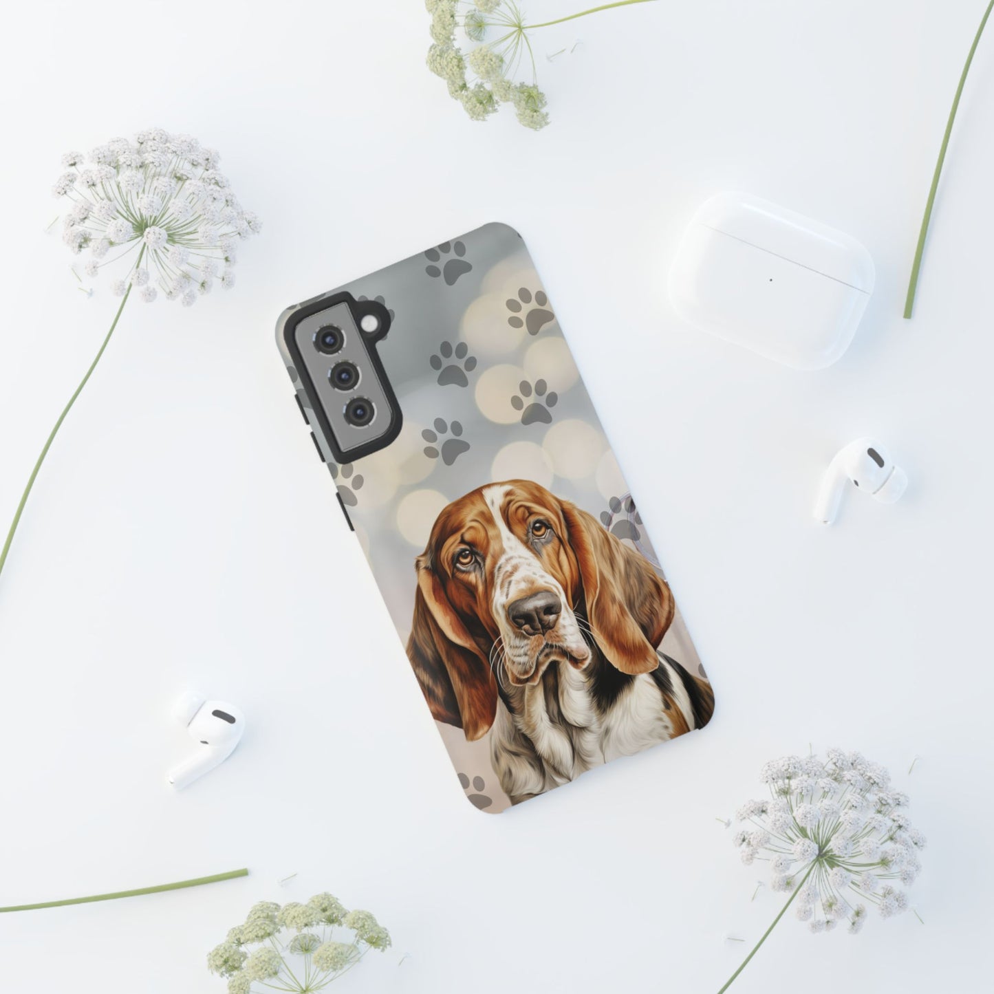 Basset Hound Phone Case by Tough Cases (Apple iPhone, Samsung Galaxy, and Google Pixel)