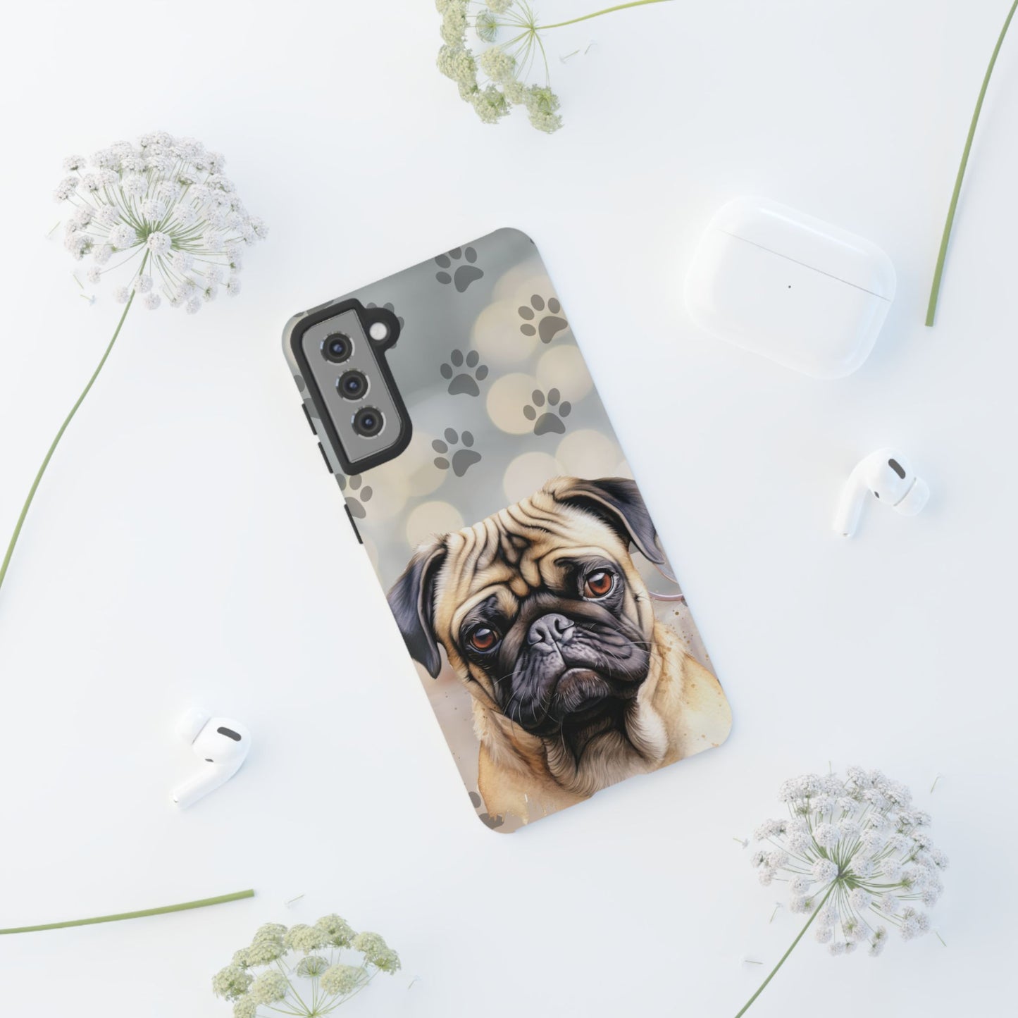 Pug Phone Case by Tough Cases (Apple iPhone, Samsung Galaxy, and Google Pixel)