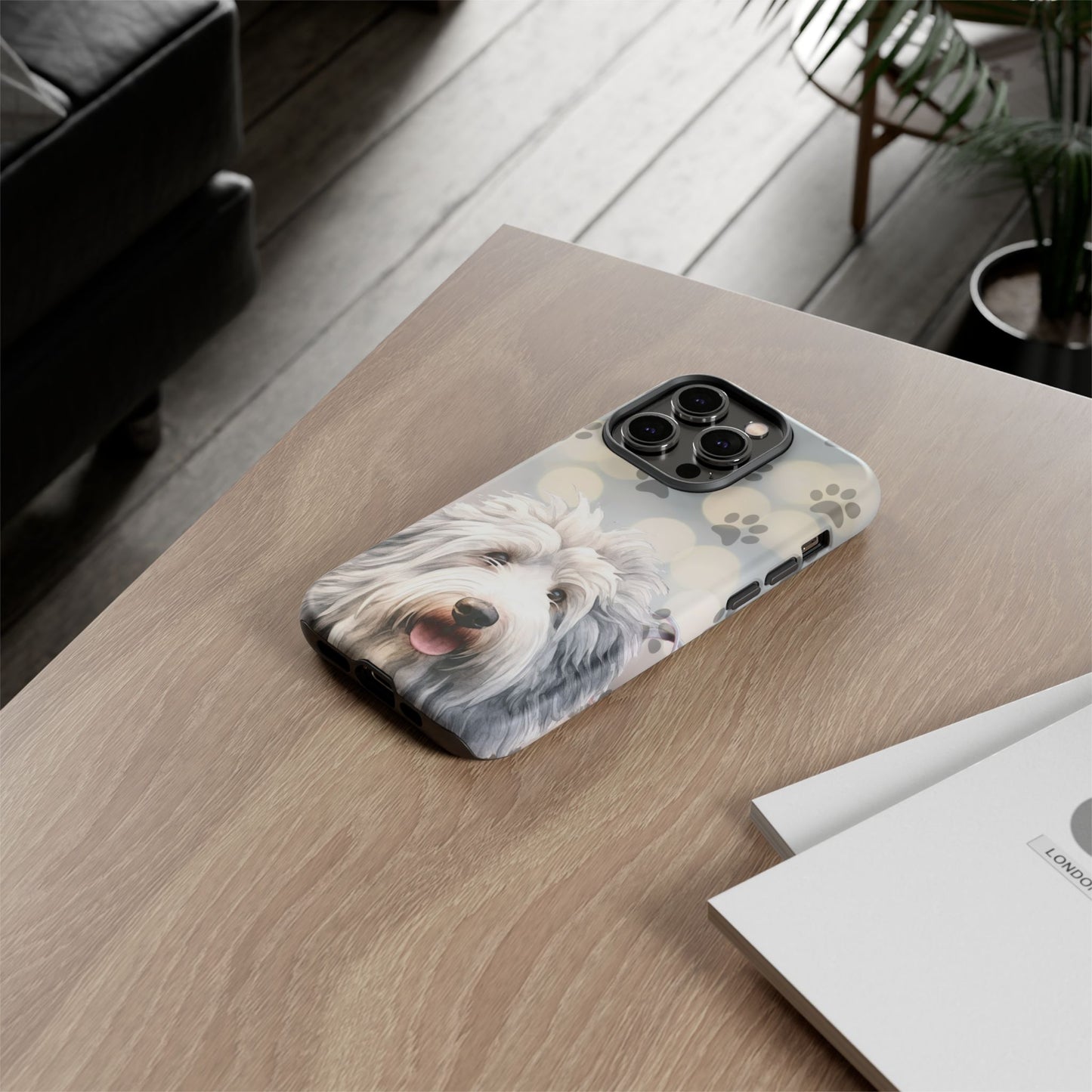 Old English Sheepdog by Tough Cases (Apple iPhone, Samsung Galaxy, and Google Pixel devices)