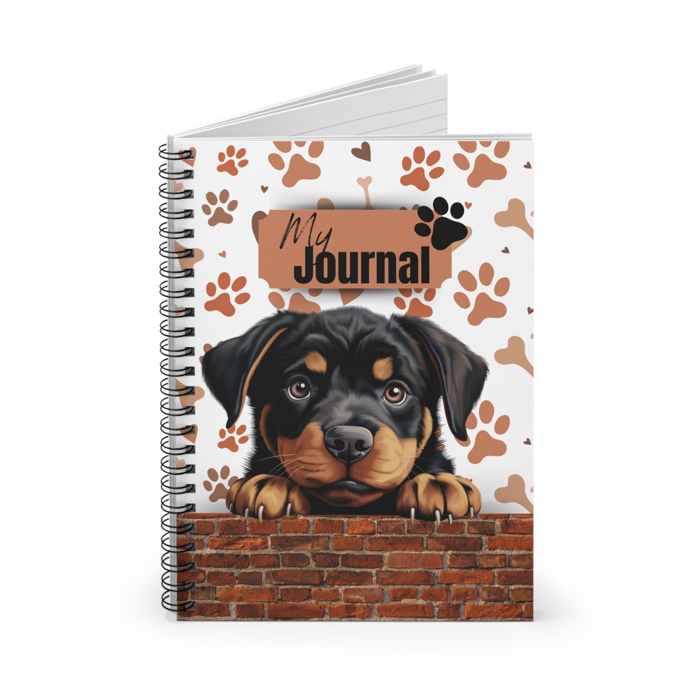 Rottweiler Spiral Notebook - Ruled Line