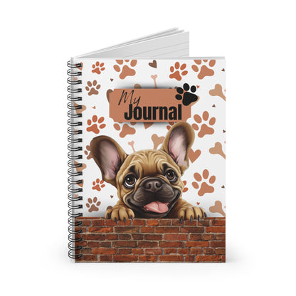 French Bulldog Spiral Notebook - Ruled Line