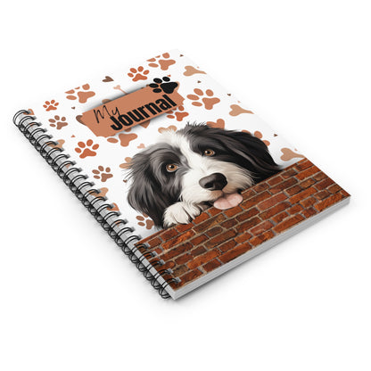 Bearded Collie Spiral Notebook - Ruled Line