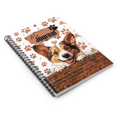 Cardigan Welsh Corgi Spiral Notebook - Ruled Line