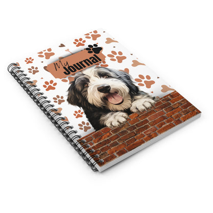 Old English Sheepdog Spiral Notebook - Ruled Line