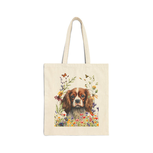 Cavalier King Charles Spaniel Canvas Tote Bag