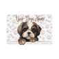 Shih Tzu Personalized Pet Food Mat, Custom Dog Food Mat, Dog Feeding Mat, Cute Pet Mat, Dog Lovers Gift