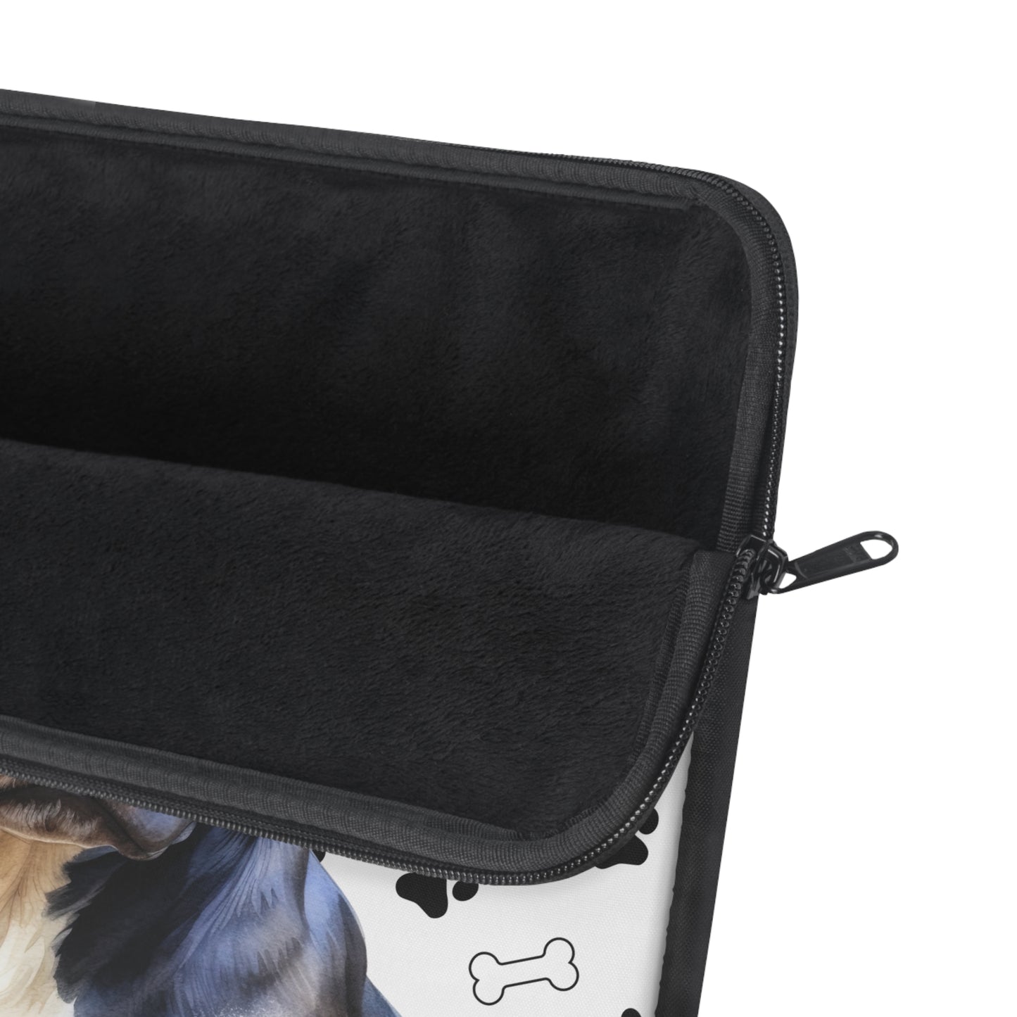 Black Staffordshire Bull Terrier Laptop Sleeve