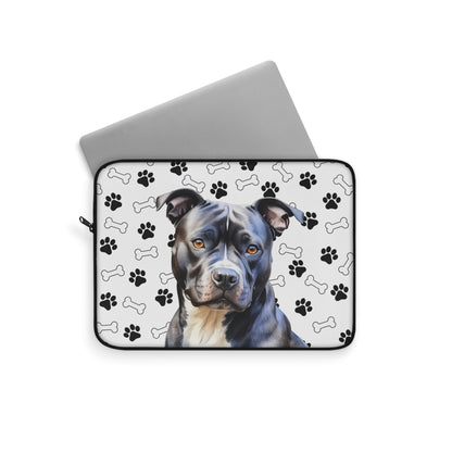 Black Staffordshire Bull Terrier Laptop Sleeve