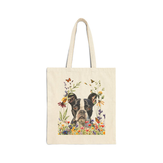 Boston Terrier Canvas Tote Bag