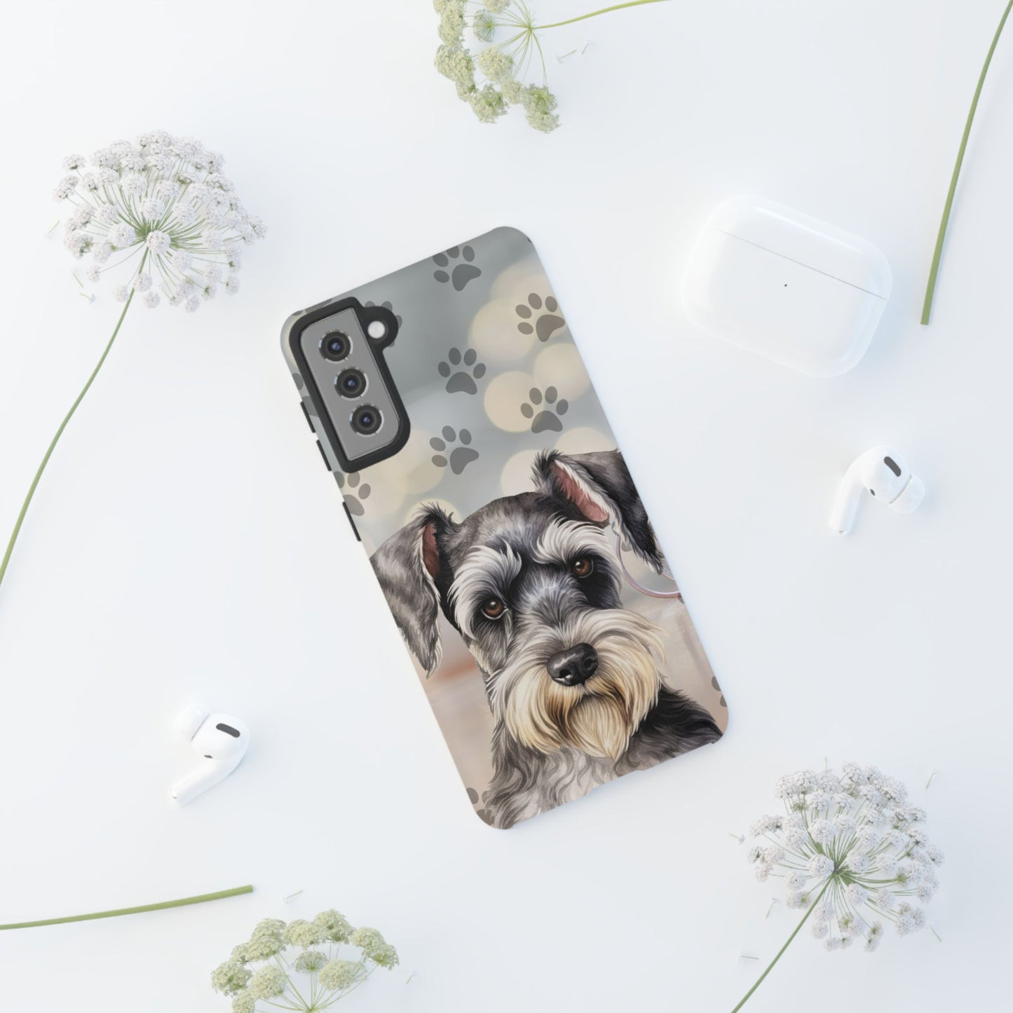 Miniature Schnauzer by Tough Cases (Apple iPhone, Samsung Galaxy, and Google Pixel)