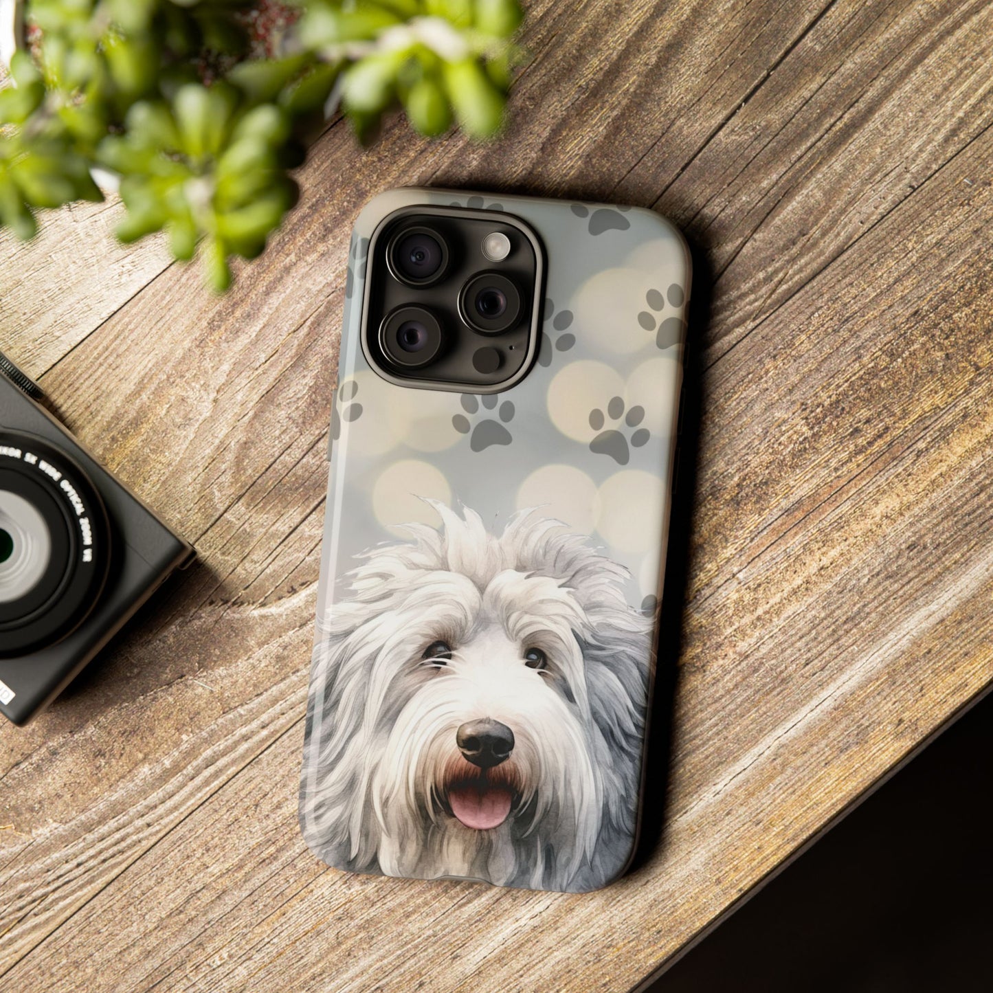 Old English Sheepdog by Tough Cases (Apple iPhone, Samsung Galaxy, and Google Pixel devices)