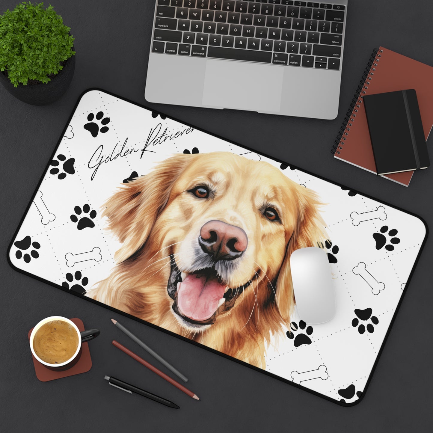 Golden Retriever Desk Mat