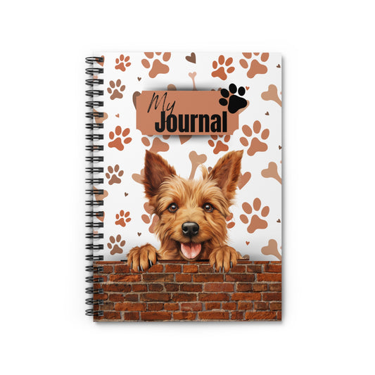 Australian Terrier Spiral Notebook - Ruled Line