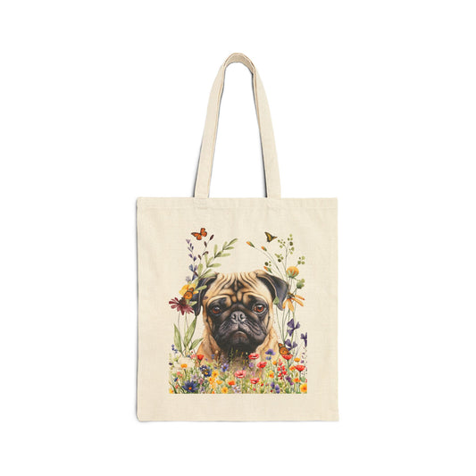 Pug Canvas Tote Bag