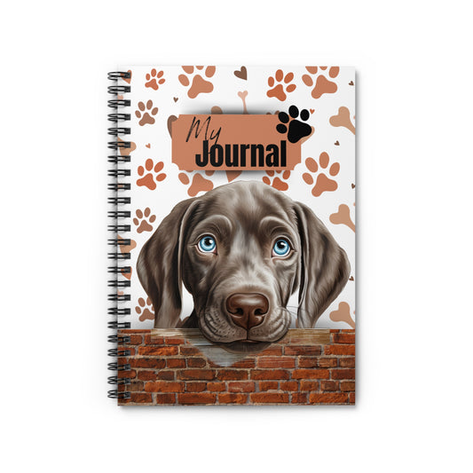 Weimaraner Spiral Notebook - Ruled Line