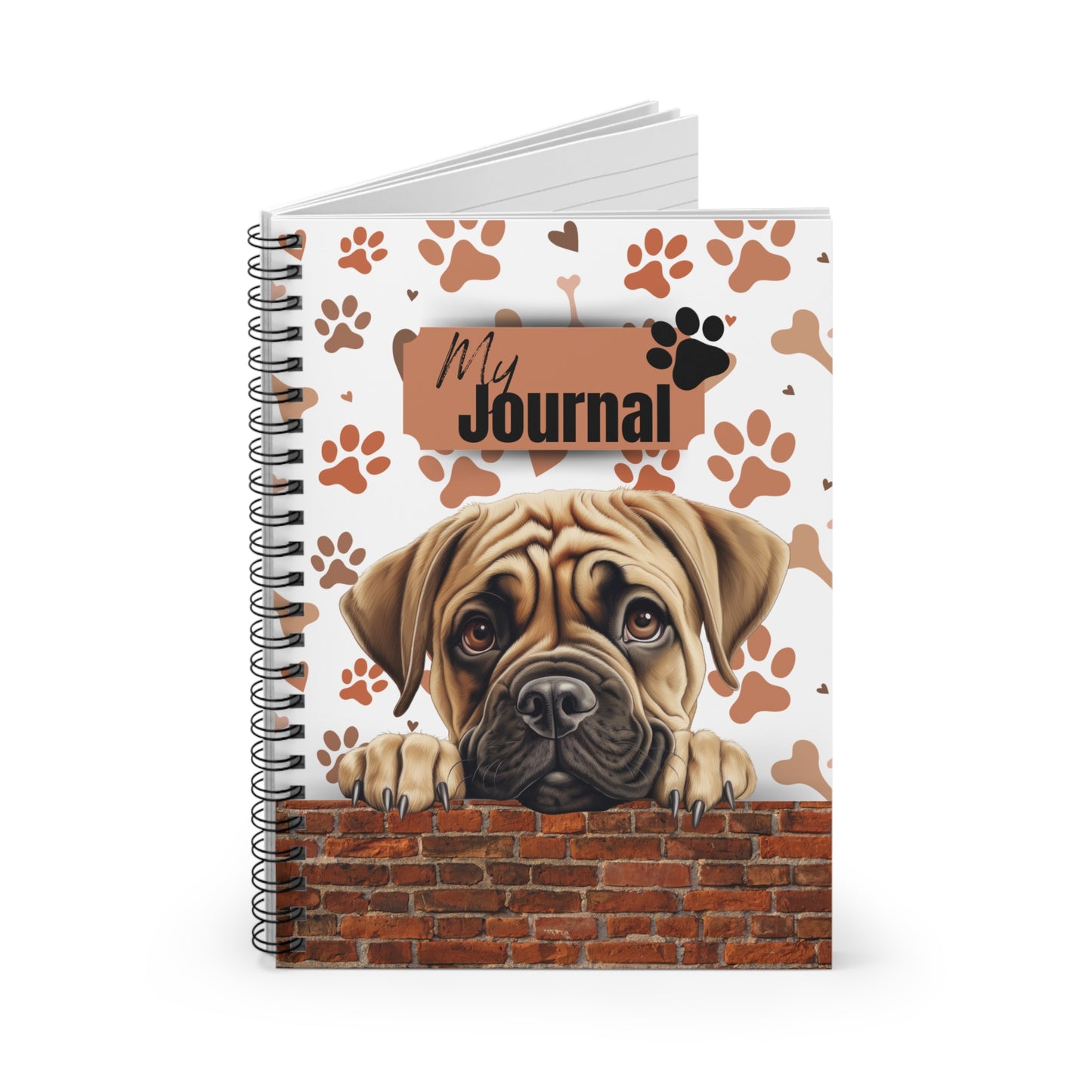 Bullmastiff Spiral Notebook - Ruled Line