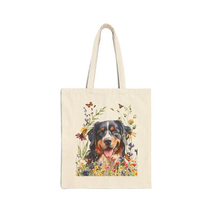 Bernese Mountain Dog Canvas Tote Bag