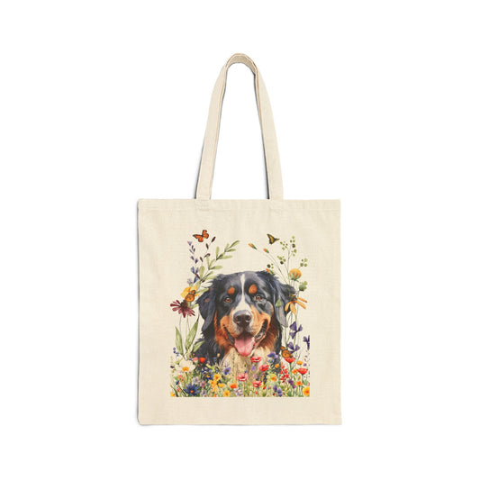 Bernese Mountain Dog Canvas Tote Bag