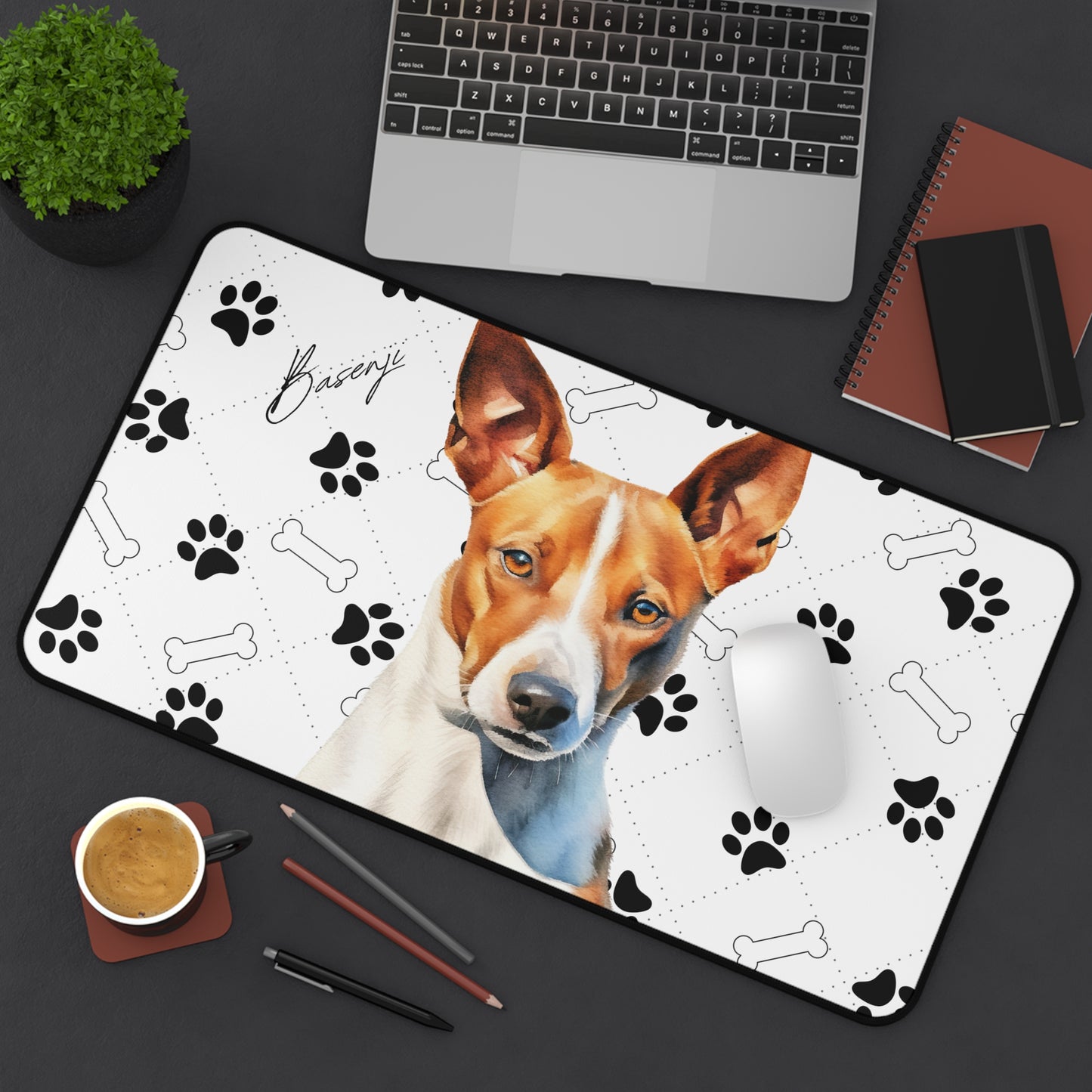 Basenji Desk Mat