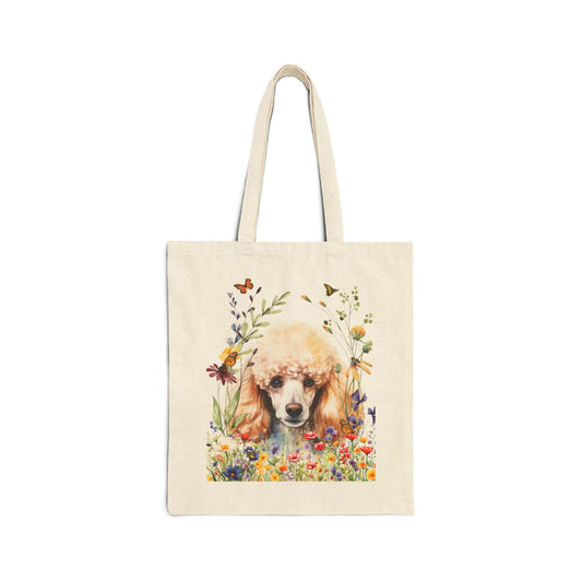 Poodle Canvas Tote Bag