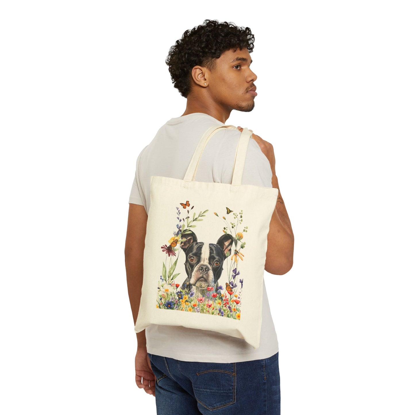 Boston Terrier Canvas Tote Bag