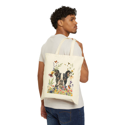 Boston Terrier Canvas Tote Bag