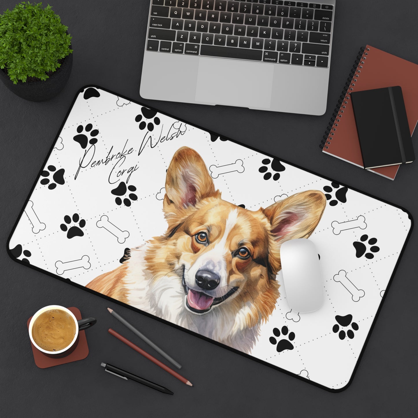 Pembroke Welsh Corgi Desk Mat