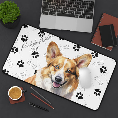 Pembroke Welsh Corgi Desk Mat
