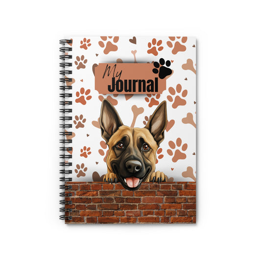 Belgian Malinois Spiral Notebook - Ruled Line