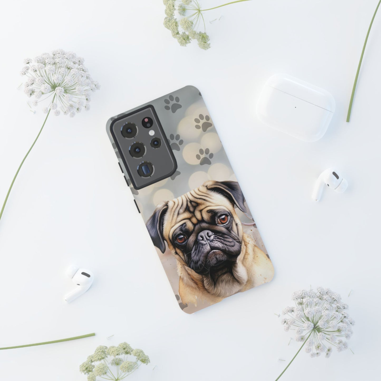 Pug Phone Case by Tough Cases (Apple iPhone, Samsung Galaxy, and Google Pixel)
