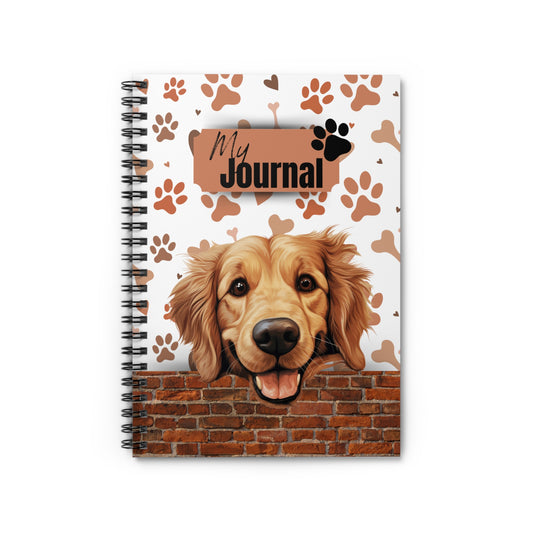 Golden Retriever Spiral Notebook - Ruled Line