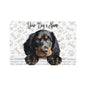 Golden Setter Personalized Pet Food Mat for Dogs, Custom Dog Feeding Mat, Dog Bowl Mat, Animal Lover Gift, Cute Pet Decor, Paw Print Design