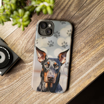 Doberman Phone Case by Tough Cases (Apple iPhone, Samsung Galaxy, and Google Pixel)