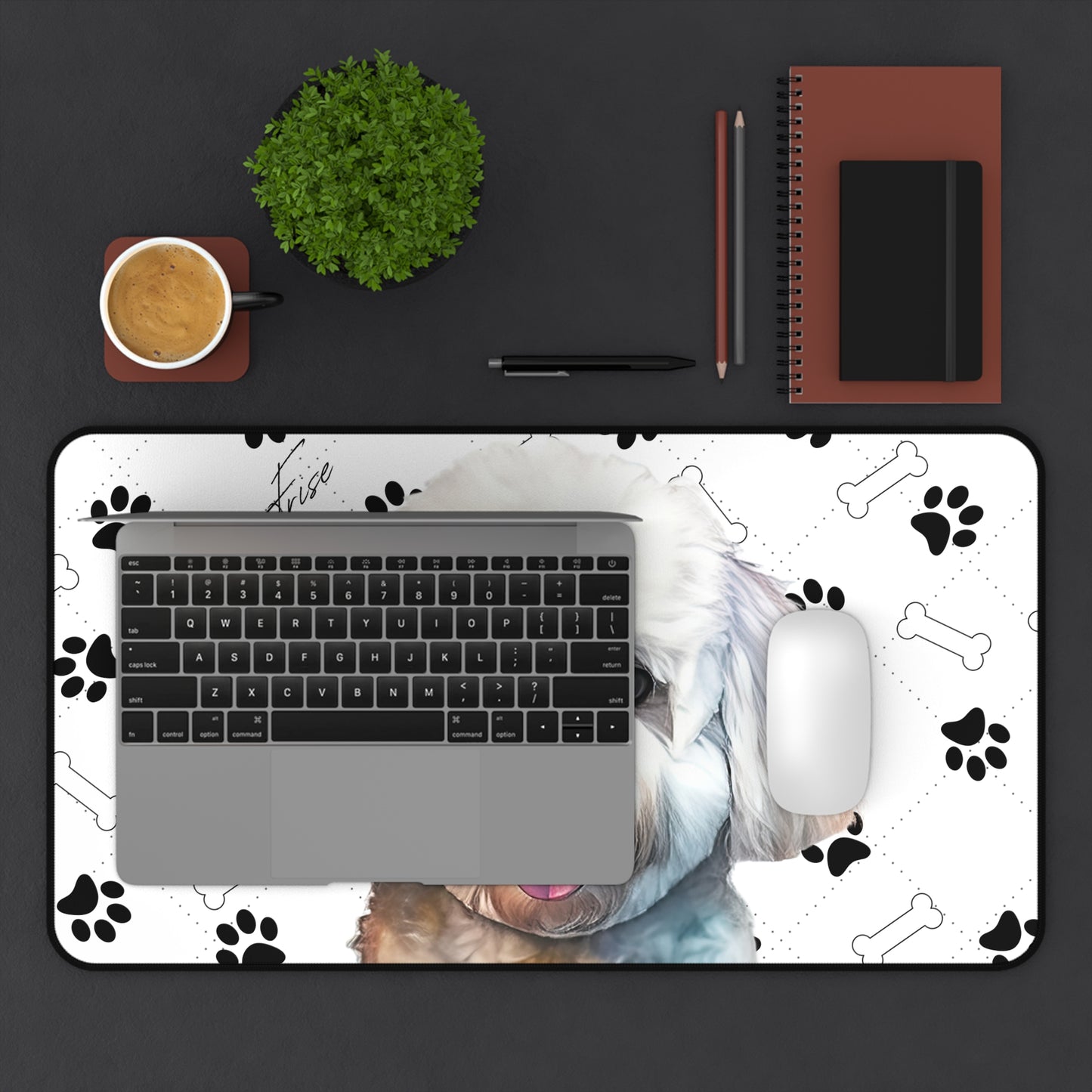 Bischon Frise Desk Mat