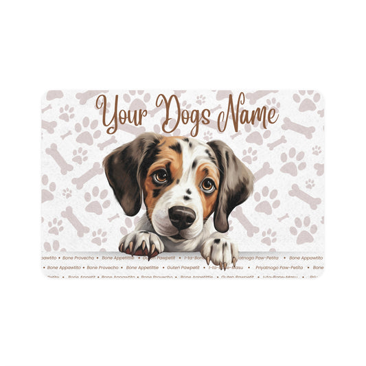 Pointer Personalized Pet Food Mat, Custom Dog Food Mat, Dog Feeding Mat, Cute Pet Mat, Dog Lovers Gift