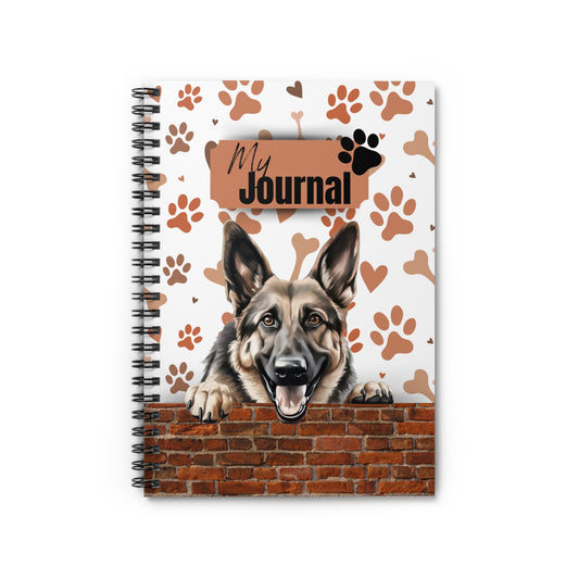 German Shepherd Spiral Notebook - Ruled Line