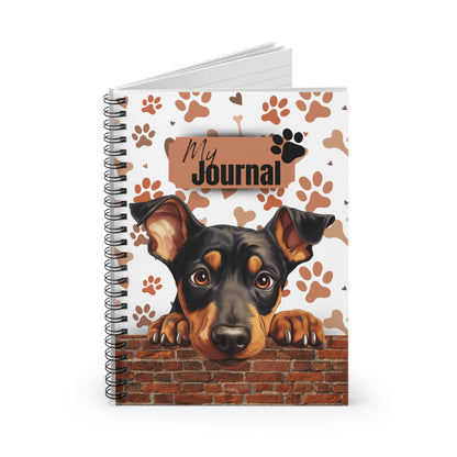 Doberman Pinscher Spiral Notebook - Ruled Line