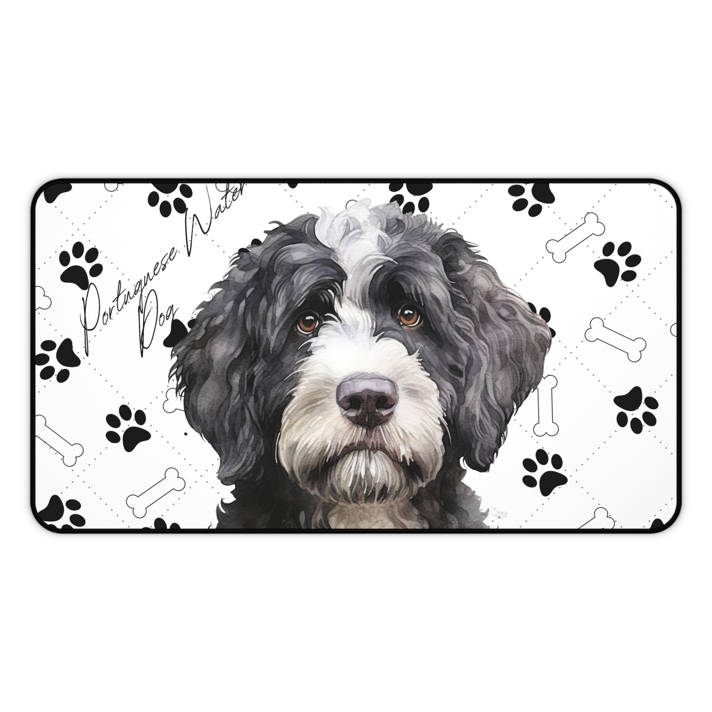 Portuguese Water Dog Desk Mat