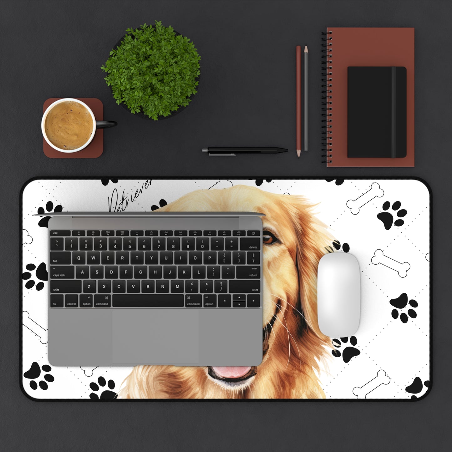 Golden Retriever Desk Mat