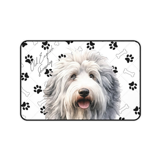 Old English Sheepdog Desk Mat
