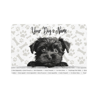 Affenpinscher Personalized Pet Food Mat for Dogs, Custom Dog Bowl Mat, Durable Pet Feeding Place, Dog Accessories, Pet Gifts for Dog Lovers