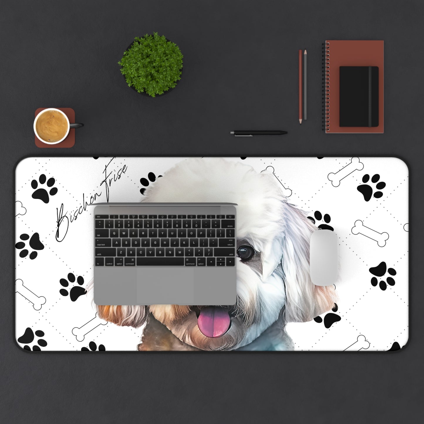 Bischon Frise Desk Mat