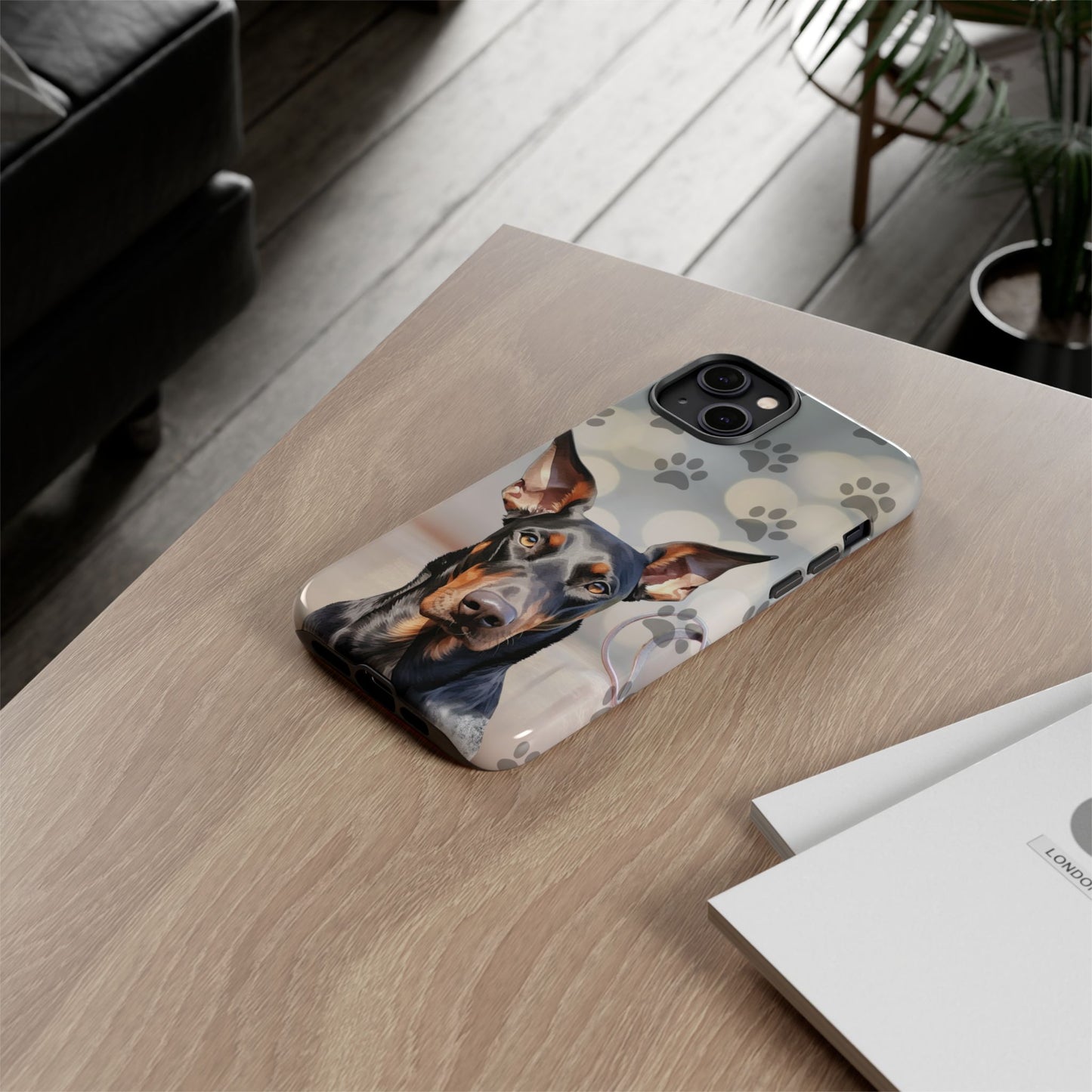 Doberman Phone Case by Tough Cases (Apple iPhone, Samsung Galaxy, and Google Pixel)