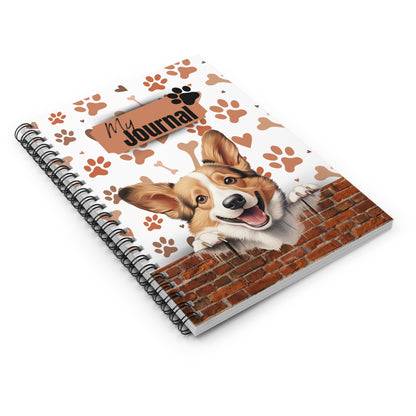 Pembroke Welsh Corgi Spiral Notebook - Ruled Line
