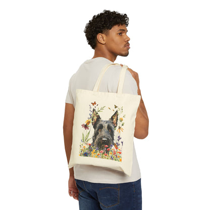 Scottish Terrier Canvas Tote Bag