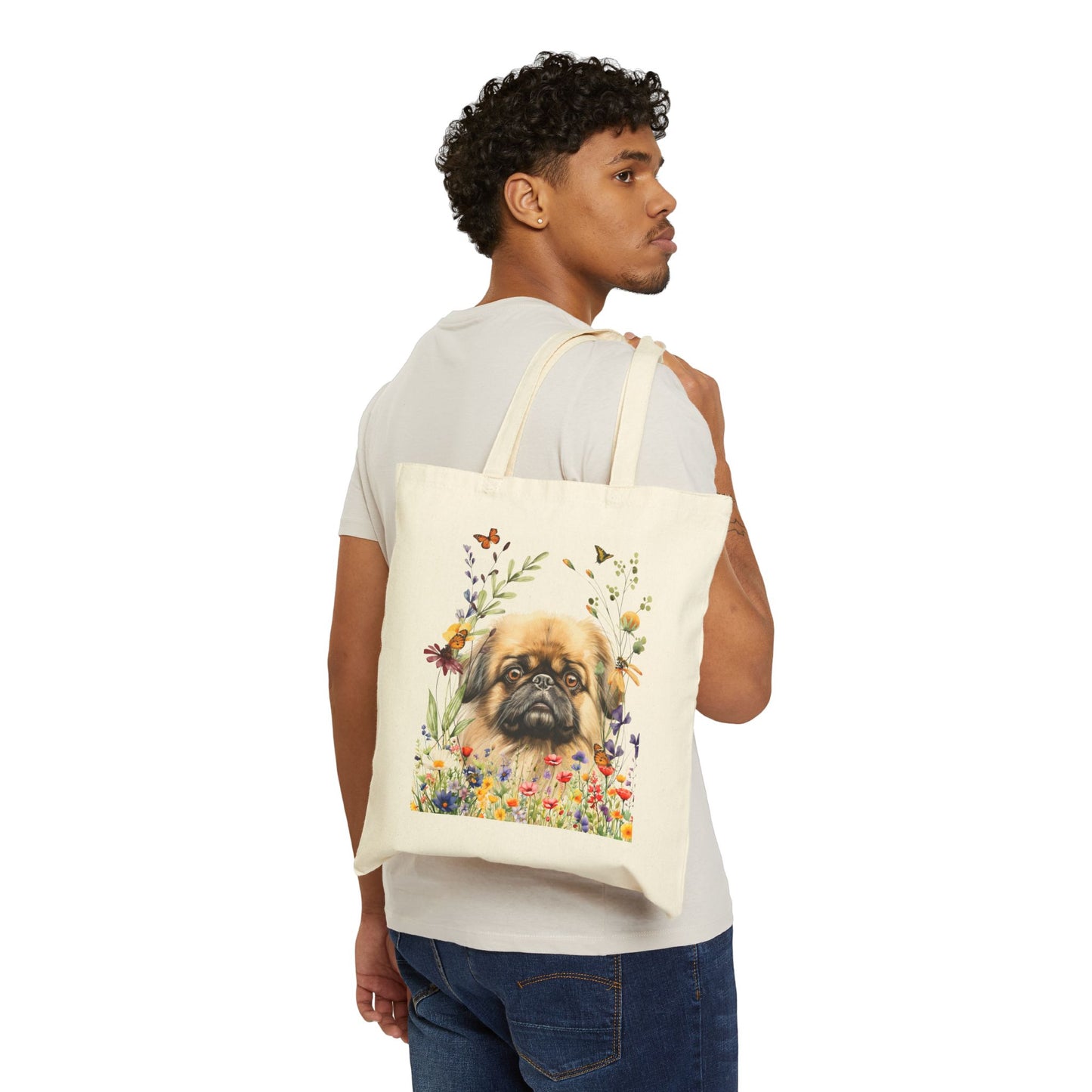 Pekingese Canvas Tote Bag
