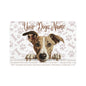 Whippet Personalized Pet Food Mat, Custom Dog Food Mat, Dog Feeding Mat, Cute Pet Mat, Dog Lovers Gift