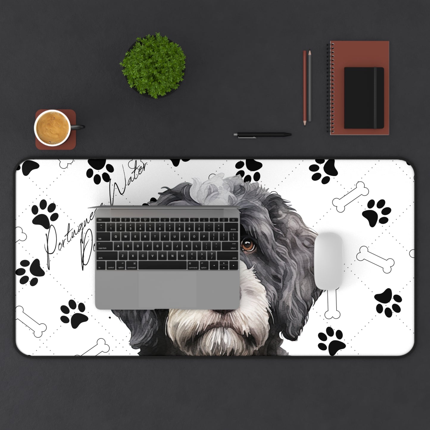 Portuguese Water Dog Desk Mat